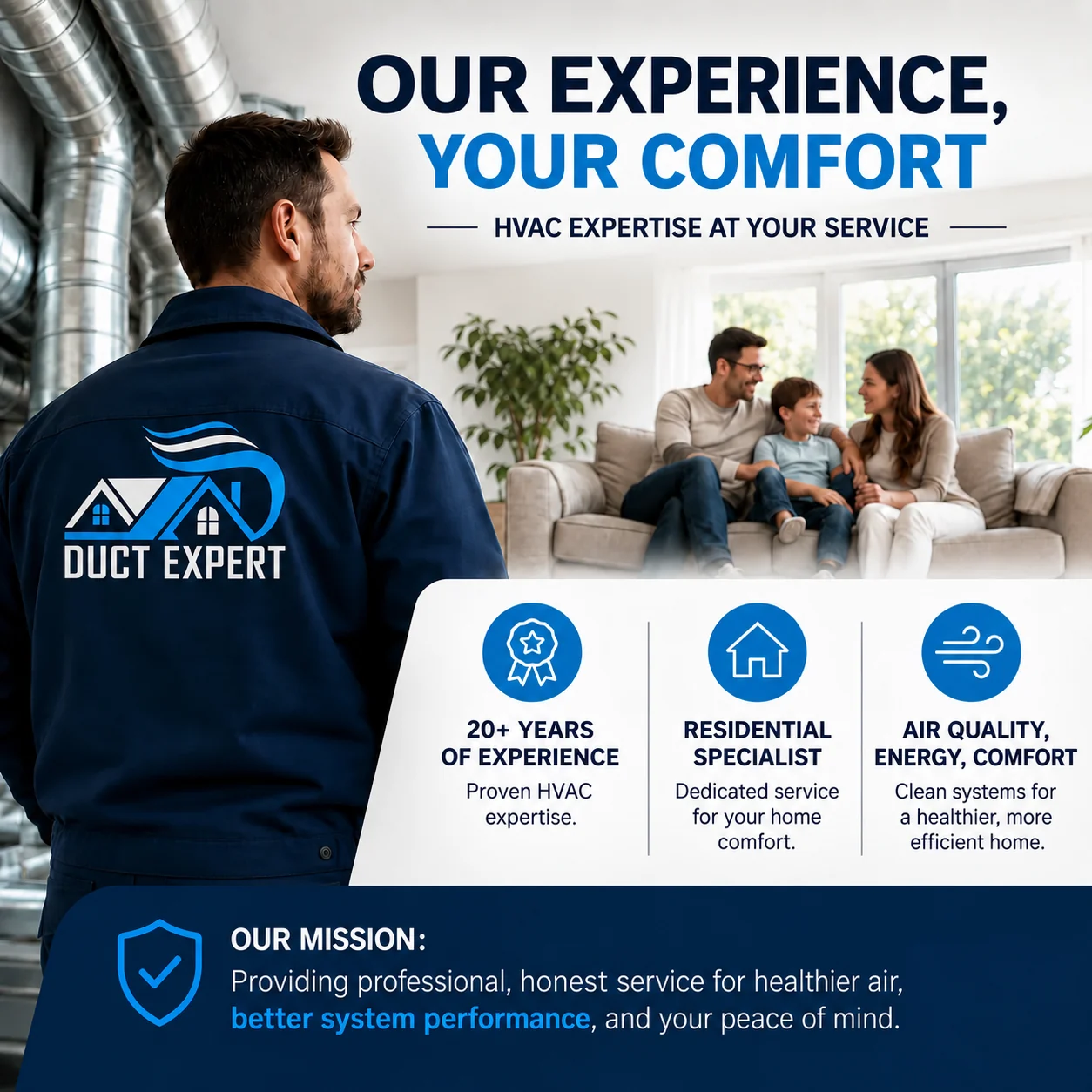 Duct Expert experience and mission